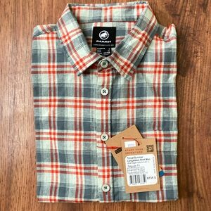 Mammut Trovat Summer long sleeve shirt, size large, color: silver sage red